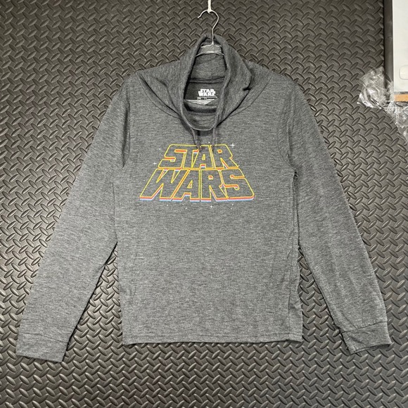 Star Wars Sweaters - Star Wars V Fifth Sun Cowl Neck Pullover Gray Sweater Women's Size Medium